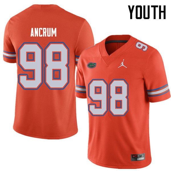 Jordan Brand Youth #98 Luke Ancrum Florida Gators College Football Jerseys Orange